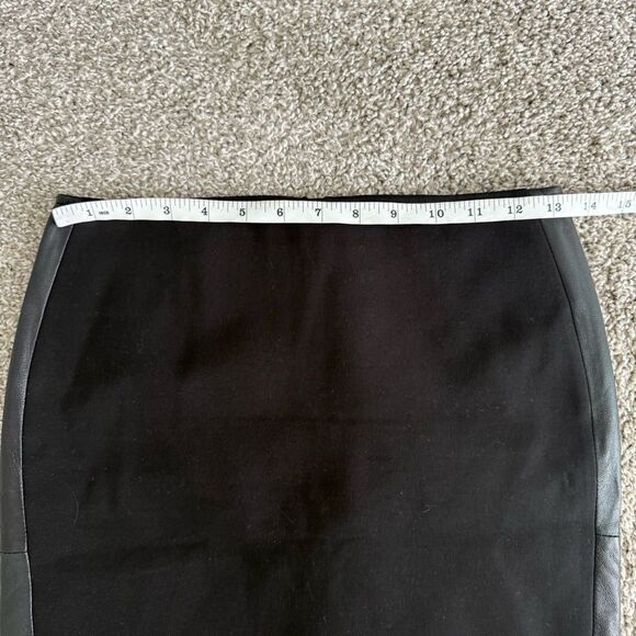 DANIER | Leather accent pencil skirt - Picture 8 of 9